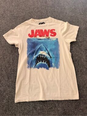 Jaws Graphic Short Sleeve Tee in White